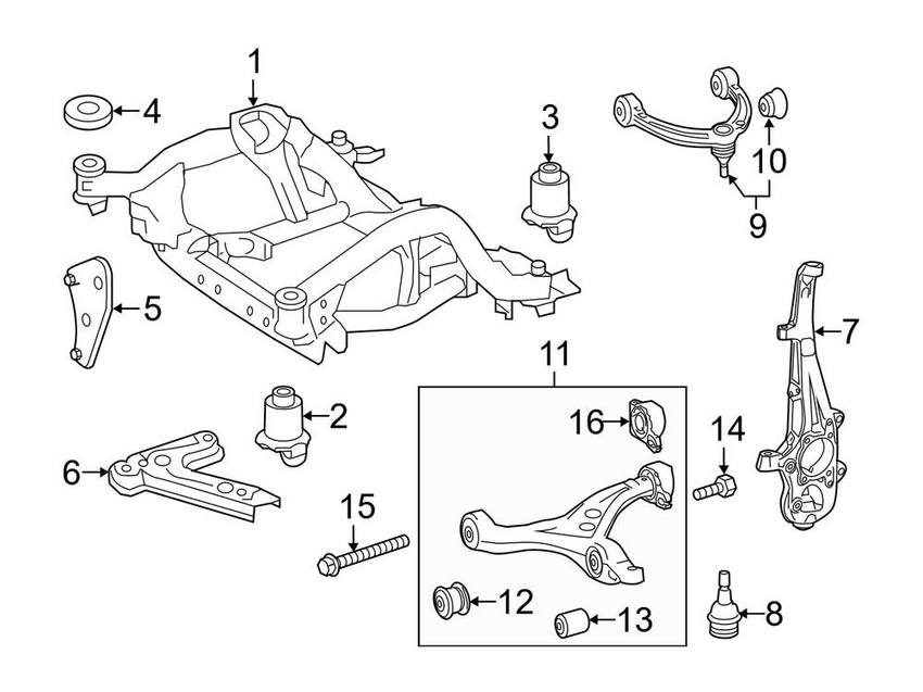 Mercedes Suspension Control Arm - Front Passenger Right Lower 2923300800